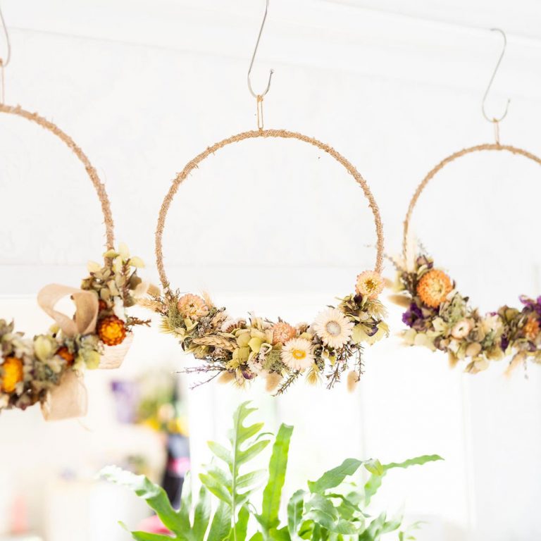 Dried Flower Wreath Bella Rosa Designer Florist Tauranga